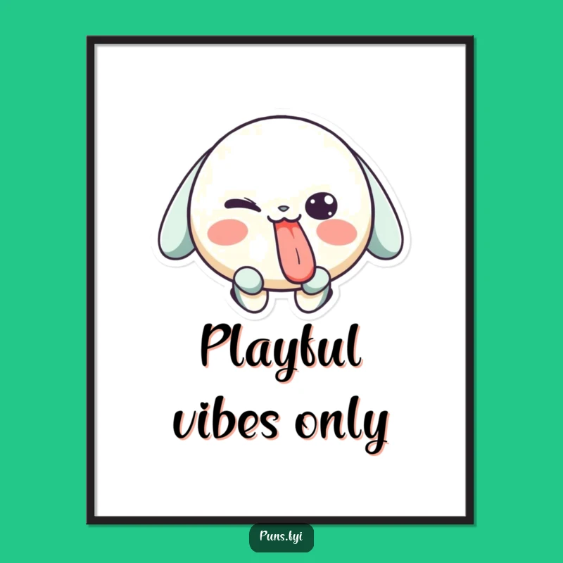 Funny Winking Art Print - Instant Download Playful Character Decor Gift