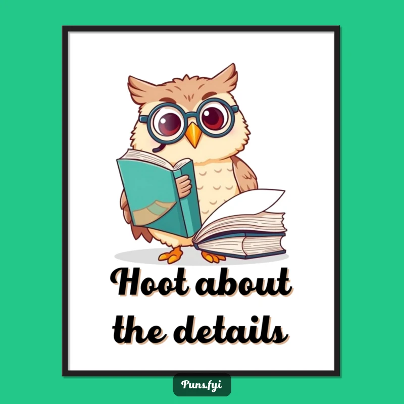 Funny Owl Monocle Digital Print: Wise Owl Art for Instant Decor