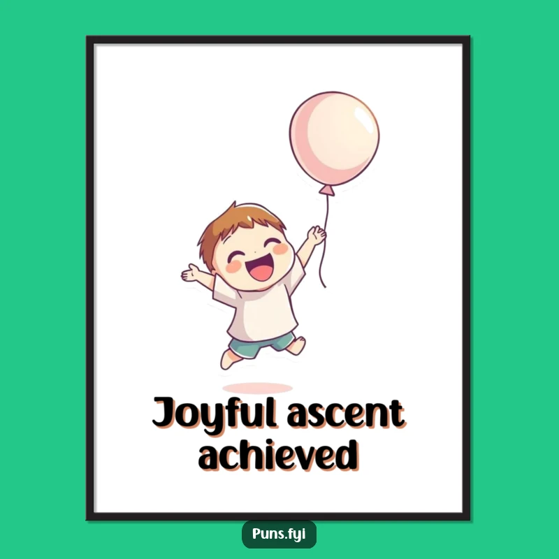 Funny Joyful Character Art Print: Balloon Decor, Gift!