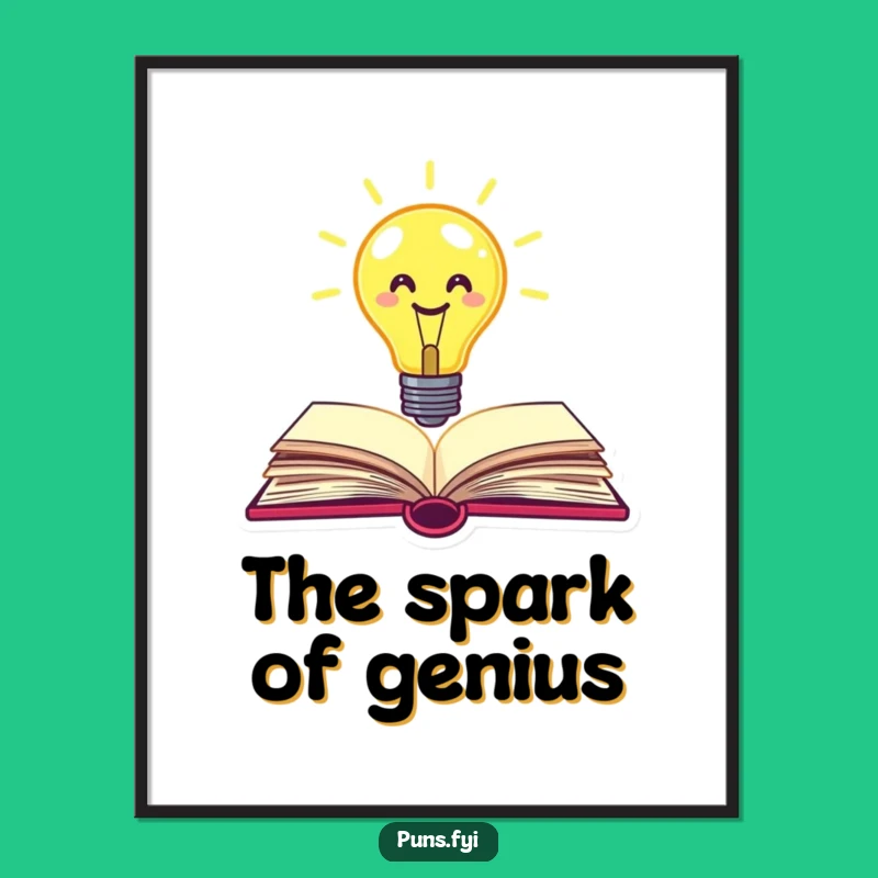 Funny Lightbulb Book Digital Print: Bright Idea Art for Instant Decor