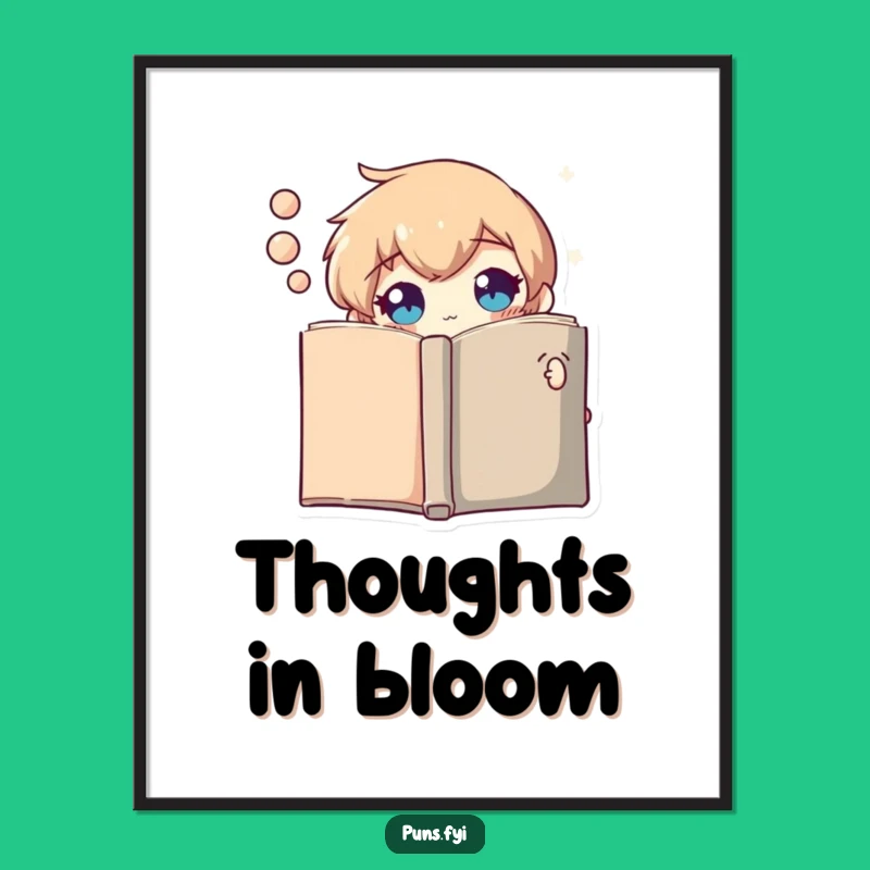 Funny Thought Bubble Book Digital Art: Curious Character Art, Instant Hilarious Decor, Perfect Funny Gift