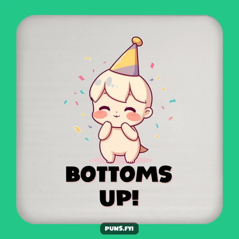 Funny Party Hat Coaster: Hilarious Celebration Drink Protector