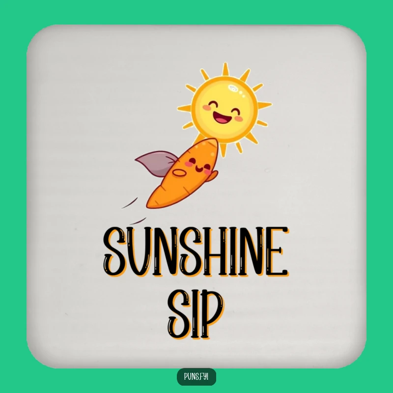 Funny Carrot Hero Coaster: Sunny Protection & Flight Design, Humorous Home Decor Gift