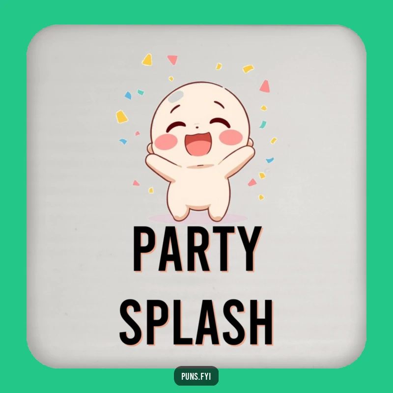 Funny Confetti Character Coaster - Hilarious Protection for Your Surfaces