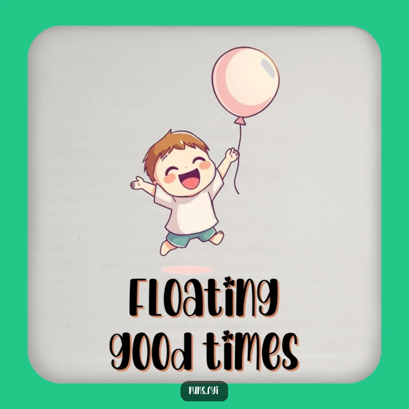 Funny Joyful Balloon Coaster: Character Art, Perfect Gift!