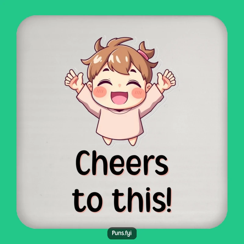 Funny Joyful Character Coaster: Protect Surfaces with Cheerful Delight!