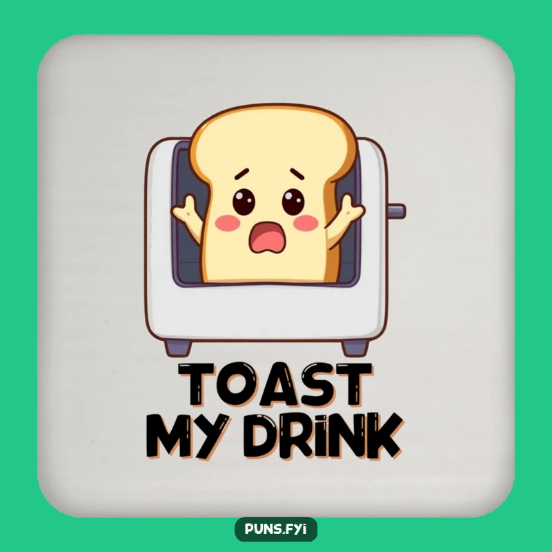 Funny Surprised Bread Coaster Set, Hilarious Gift for Kitchens and Toast Fans