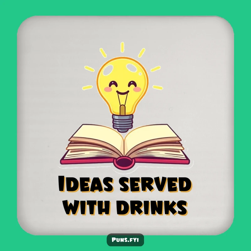 Funny Lightbulb Book Coaster: Protect Surfaces with Bright Ideas