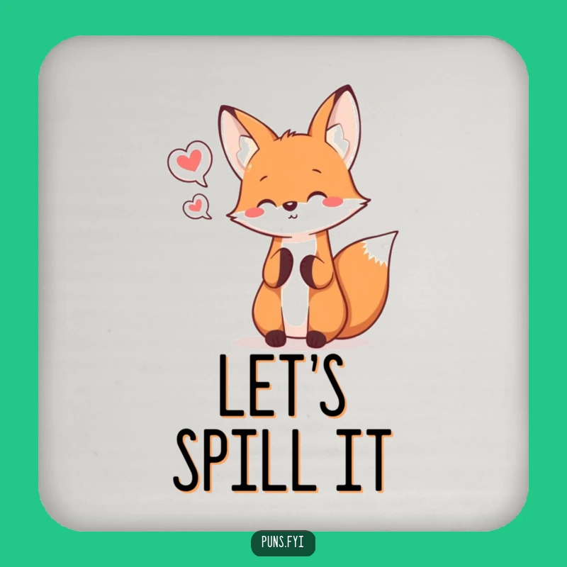 Funny Kawaii Fox Juggling Coaster Set - Chatty Table Protection Gift