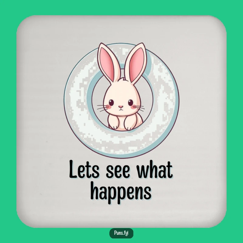 Funny Rabbit Coaster: Curious Peek Protection for a Playful Funny Gift