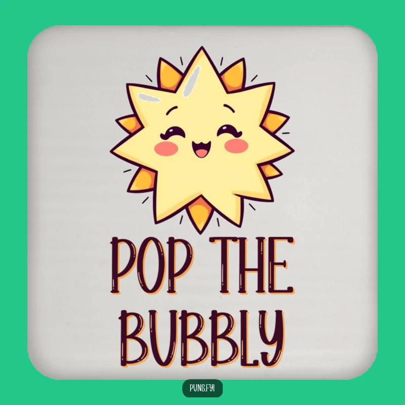 Funny Star POP! Coaster: Protect Surfaces with Cosmic Style, A Quirky Funny Gift!