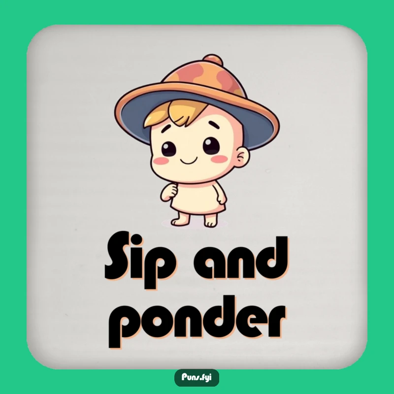 Funny Thinking Cap Coaster: Protect Surfaces with Quirky Style