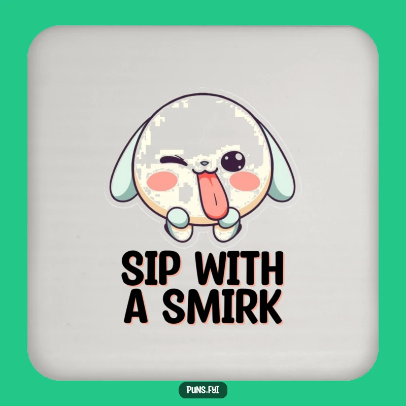 Funny Playful Coaster Set - Protect Surfaces with Cheeky Character Art Gift