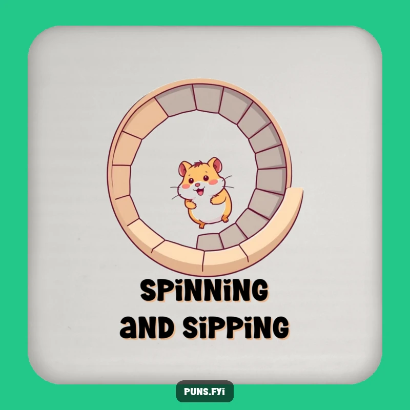 Funny Hamster Coaster: Spiral Stair Protection for an Energetic Funny Gift
