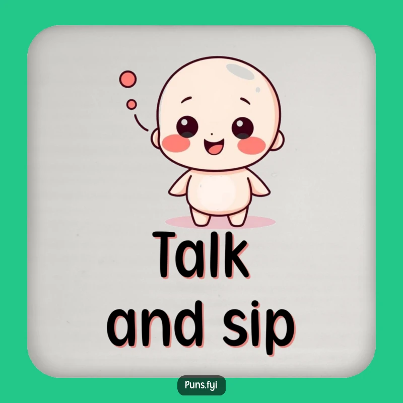 Funny Speech Bubble Coaster: Start a Conversation at Your Table