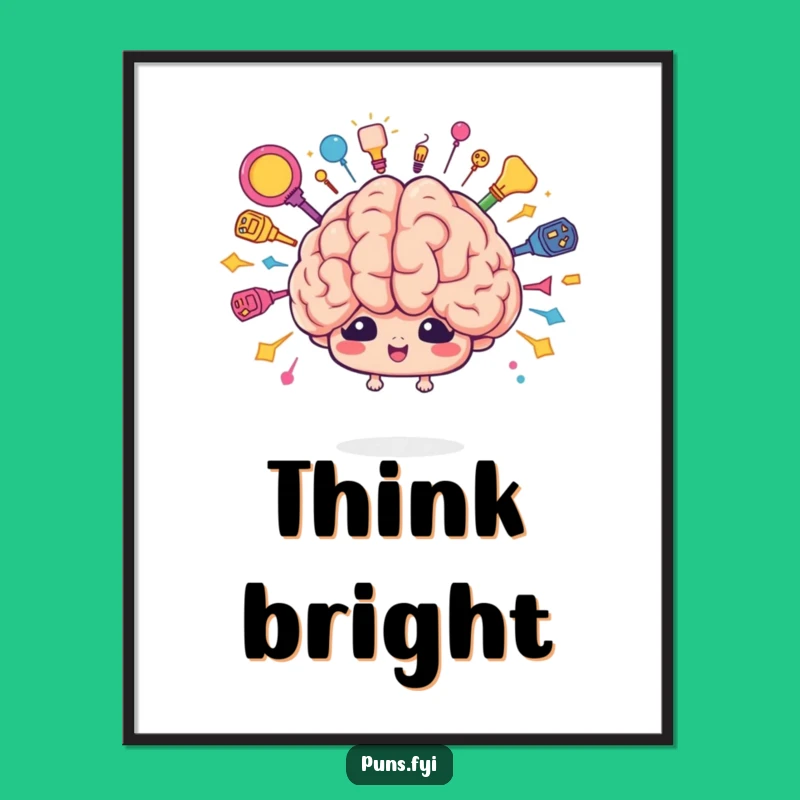 Funny Brainstorm Poster: Inspiring Art for Creative Spaces!