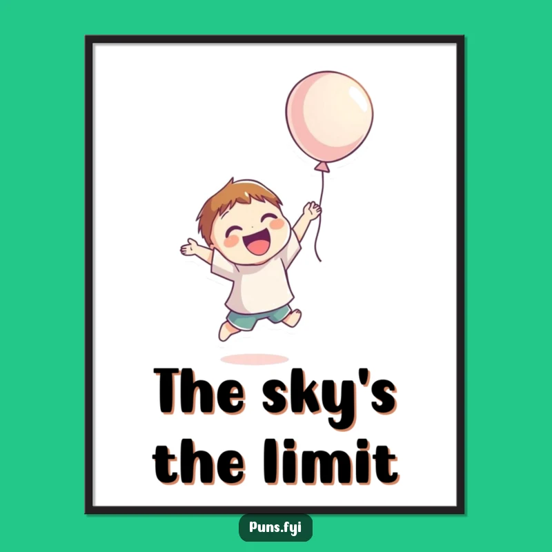 Funny Joyful Character Poster: Balloon Art, Gift Idea!