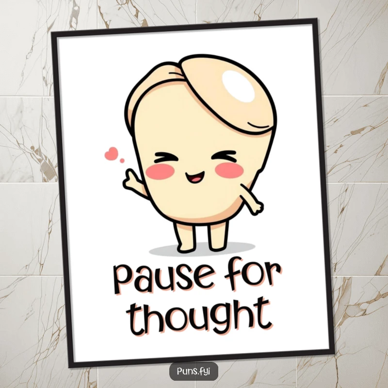 Funny semicolon poster art of a winking semicolon linking two related ideas, celebrating grammar and wit with style.