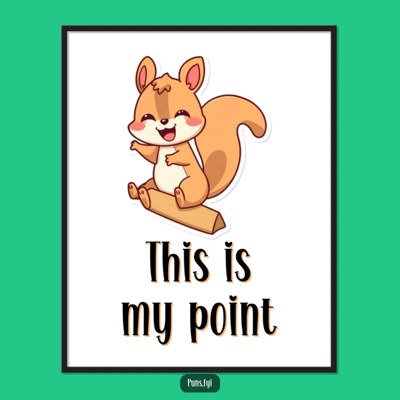 Funny Squirrel Exclamation Point Poster: Brighten Your Walls with Laughter