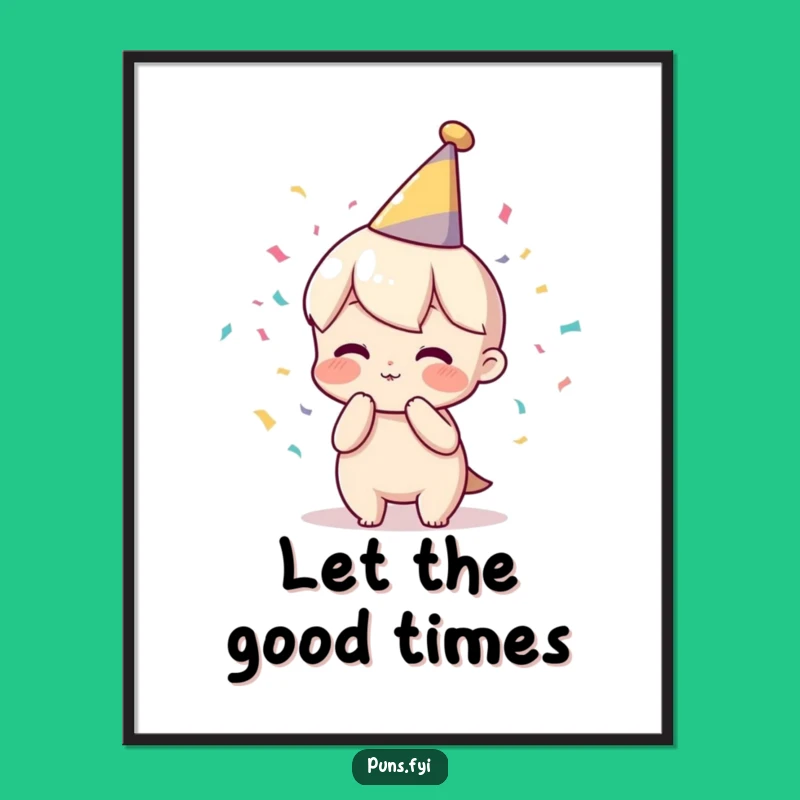Funny Party Character Poster: Hilarious Festive Wall Art Decor