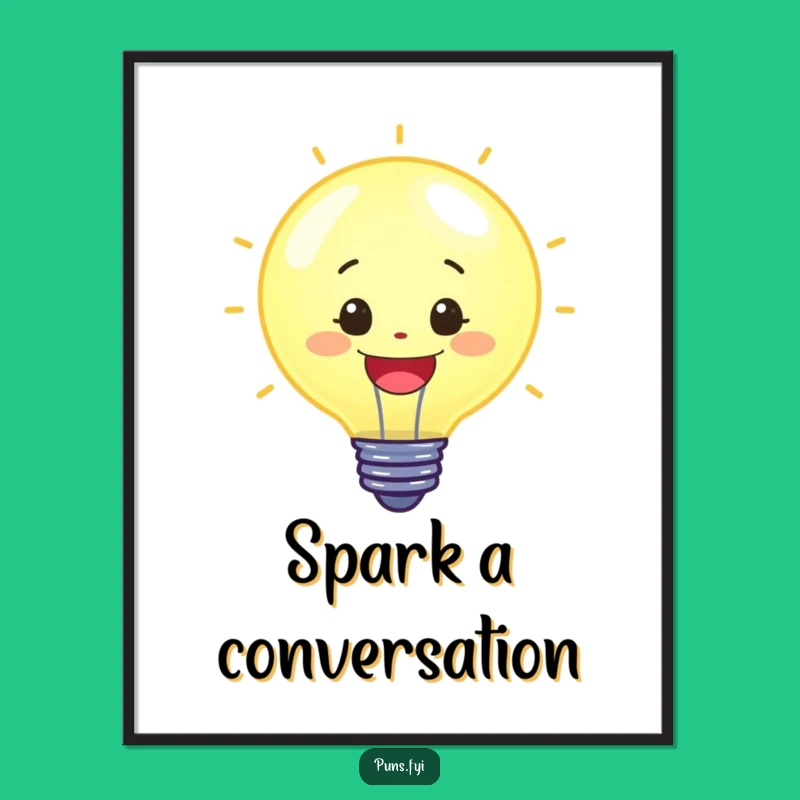 Funny Lightbulb Poster: Brighten Your Space with Energetic Glow Art