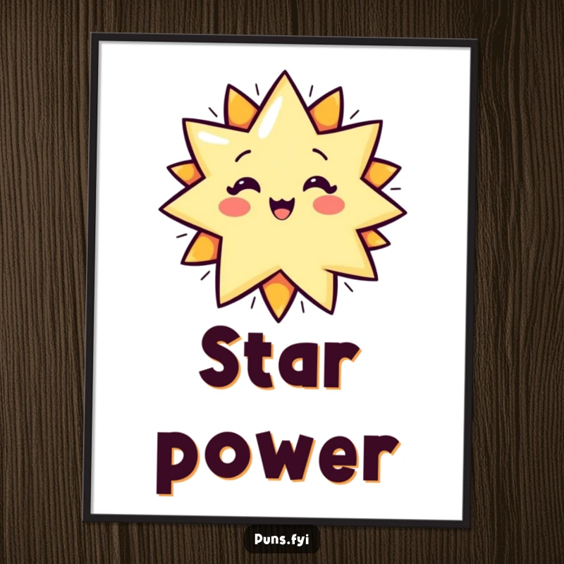 Funny Poster depicting a cartoon star exploding with a POP! graphic, creating an energetic and humorous visual statement.