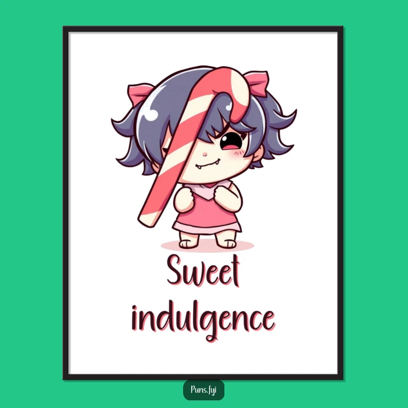 Funny Candy Cane Mischief Poster: Decorate with Festive Fun, A Charming Funny Gift!