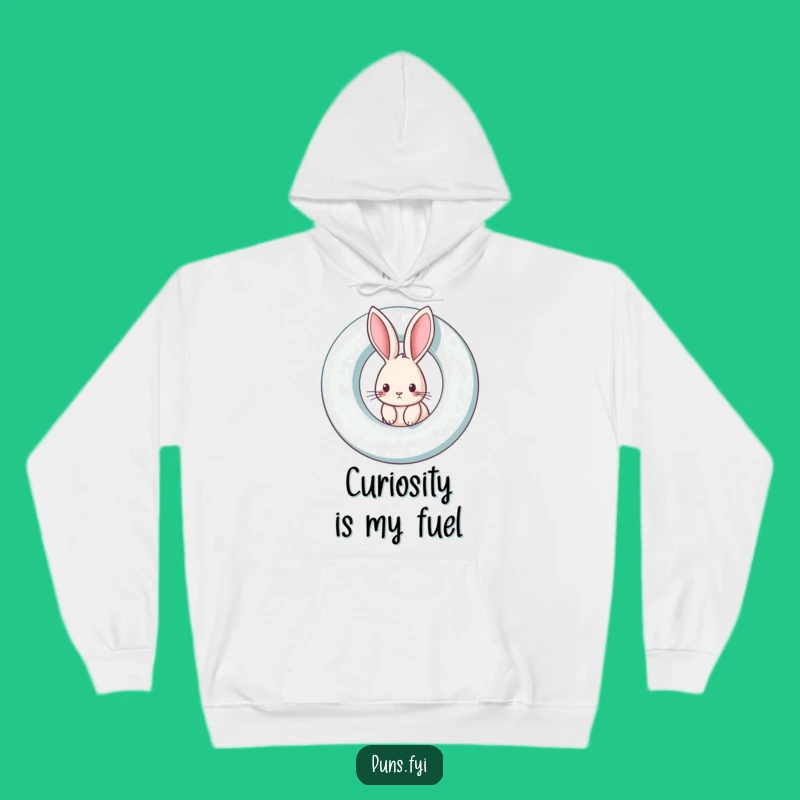 Funny Rabbit Hoodie: Curious Peek from Letters a Cozy Funny Gift