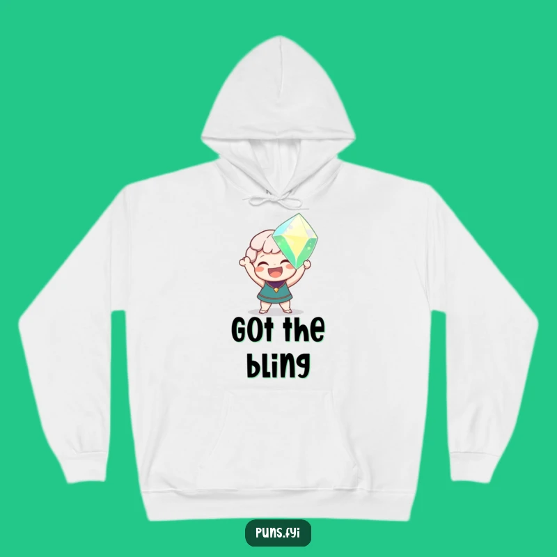 Cozy Funny Gem Collector Hoodie - Warm Character Treasure Finding Gift