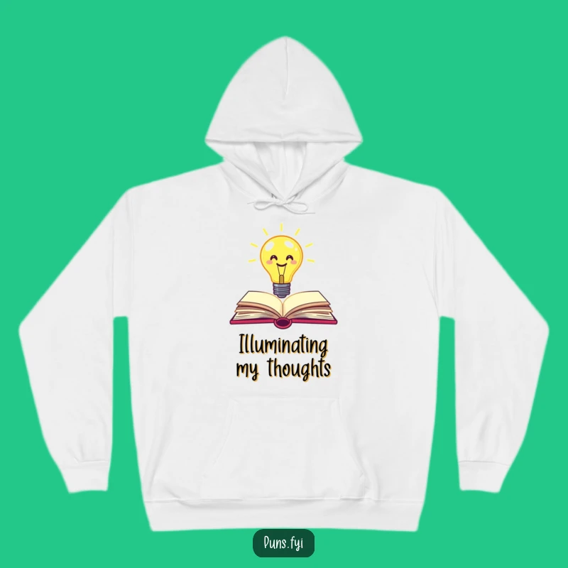 Funny Lightbulb Book Hoodie: Cozy Inspiration & Brainy Humor, Perfect Funny Gift