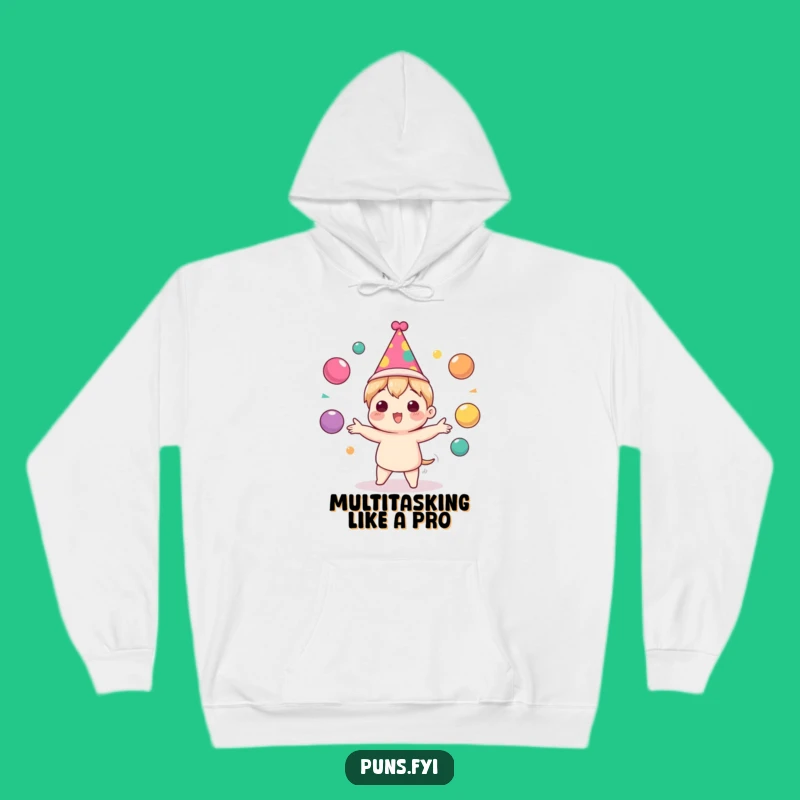 Funny Cozy Party Character Hoodie: Juggling Fun, Great Gift!