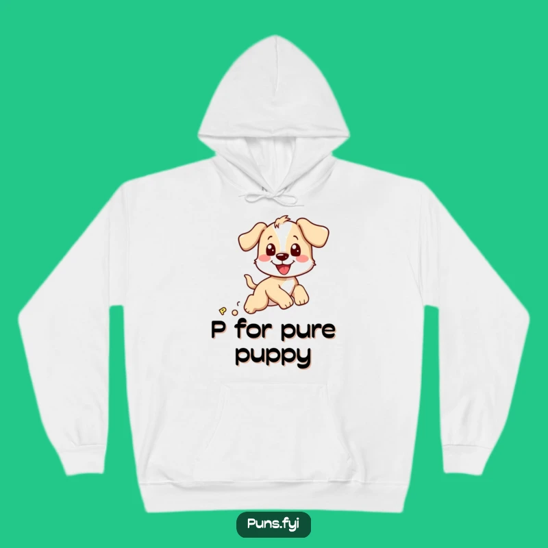 Cozy Funny Puppy Chasing P Hoodie: Warm & Hilarious Dog Lover Apparel