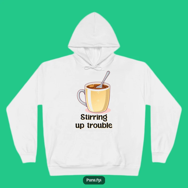 Funny Tiny Spoon Hoodie: Epic Stirring Adventure Design, Cozy & Humorous Gift for Baristas