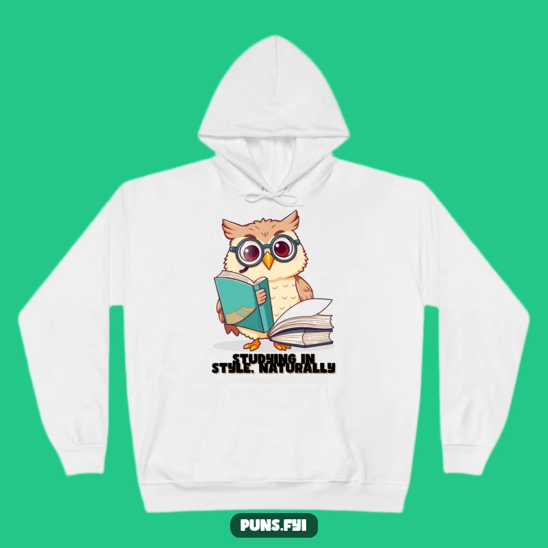 Funny Owl Monocle Hoodie: Cozy Reader Vibes & Intellectual Humor, Perfect Funny Gift