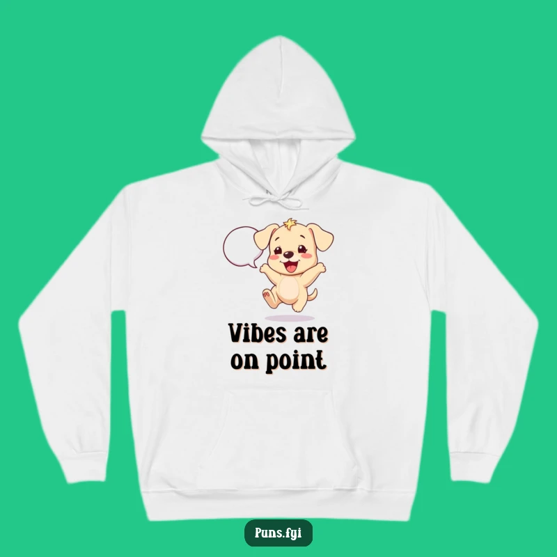 Funny Excited Puppy Hoodie - Cozy Cheerful Dog Sweatshirt, Perfect Gift