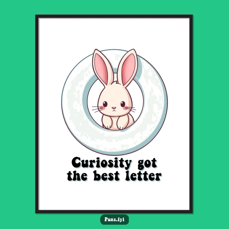 Free Printable Rabbit Art: Curious Peeking Downloadable Wall Decor Gift