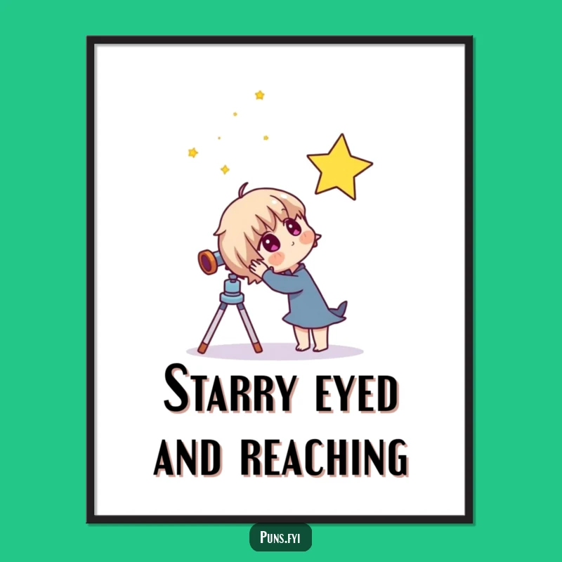 Free Printable Wall Art: Curious Character Telescope Star Funny Downloadable Decor