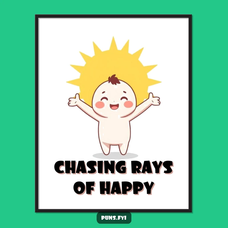 Funny Free Printable Wall Art: Happy Character Sunbeam Embrace Downloadable Art