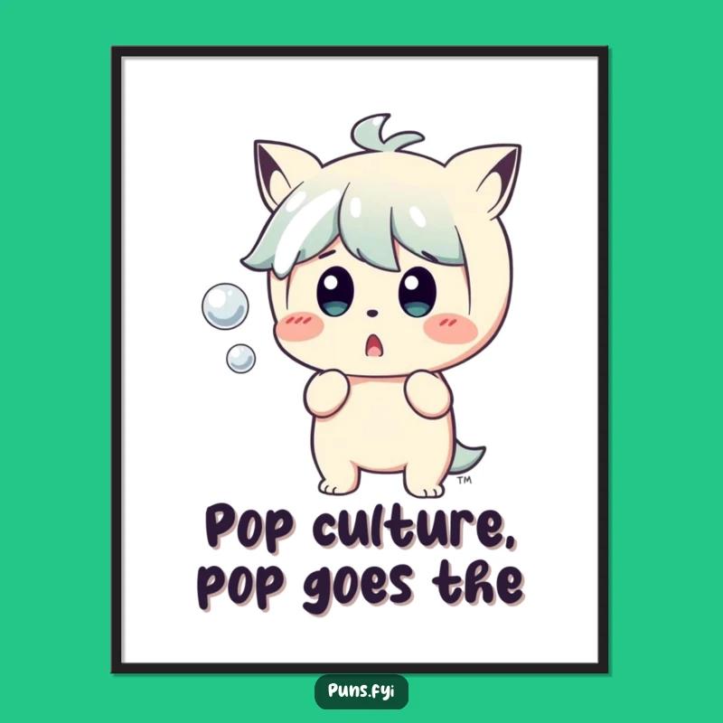 Funny Free Printable Wall Art: Surprised Character Bubble Pop Downloadable Decor