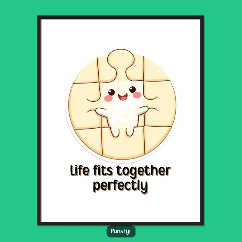 Funny Free Printable Wall Art: Perfect Fit Puzzle Piece, Quirky Downloadable Decor
