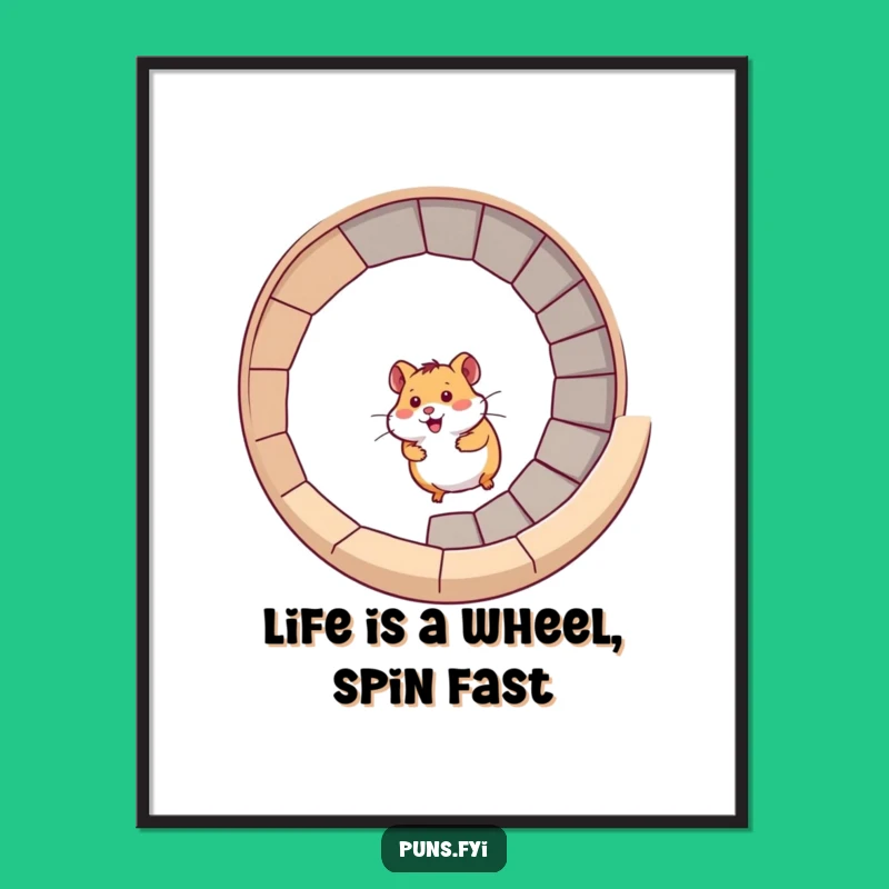 Free Printable Hamster Art: Energetic Spiral Downloadable Wall Decor Gift