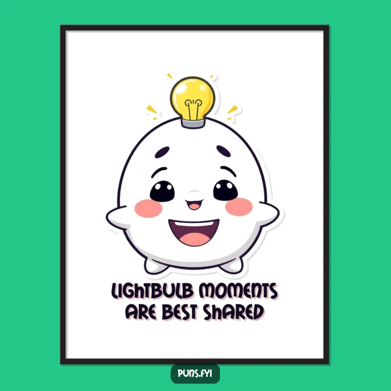 Funny Free Printable Wall Art: Lightbulb Idea Humorous Downloadable Art