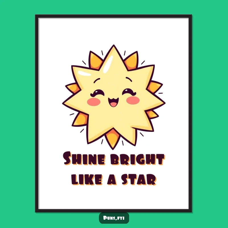 Funny Free Printable Wall Art: Star Burst POP! Cartoon Art for Quirky Downloadable Decor