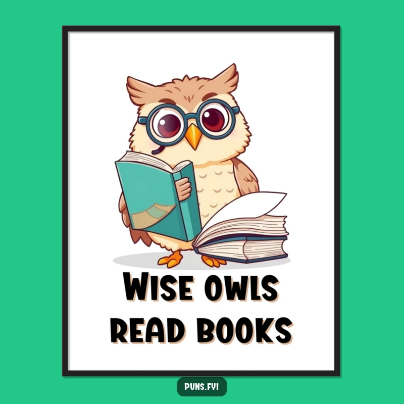 Free Printable Wall Art: Owl Monocle Book, Cute Downloadable Literary Decor!