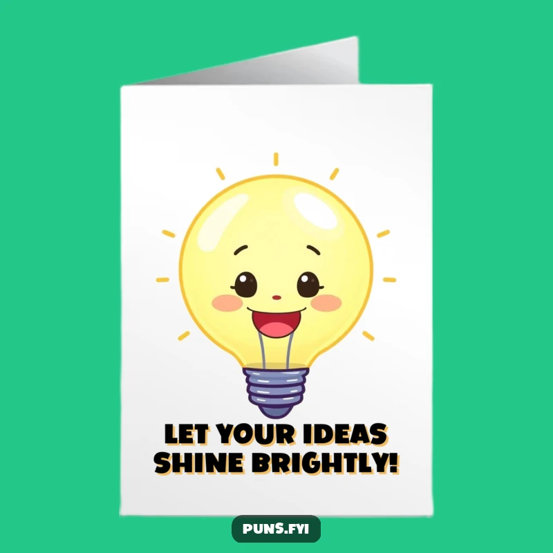 Free Printable Birthday Card: Cheerful Lightbulb Illuminates Fun Wishes