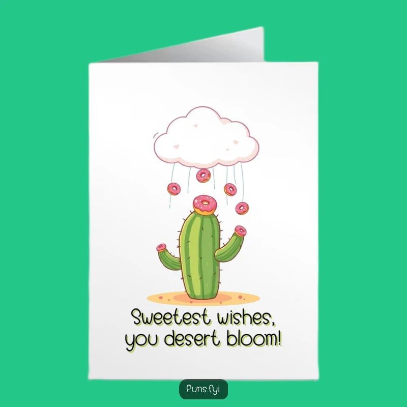 Free Printable Birthday Card: Donut Rain Surprise! Funny Downloadable Gift for Sweeties