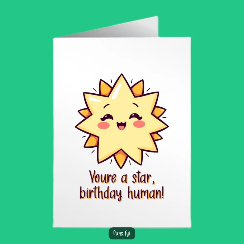 Free Printable Birthday Card: Funny Star POP! Cartoon for a Hilarious Downloadable Gift
