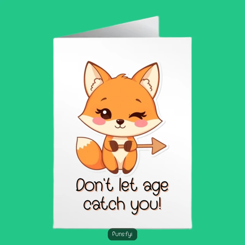 Free Printable Fox Birthday Card: Wink & Dodge Your Worries, Funny Downloadable Gift for a Great Year