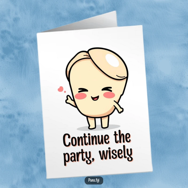 Funny Free Printable Birthday Card: Witty semicolon winking, humorously connecting birthday wishes with a playful wink