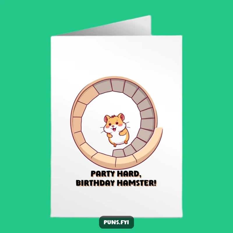 Free Printable Hamster Birthday Card: Spiral Fun Downloadable Gift
